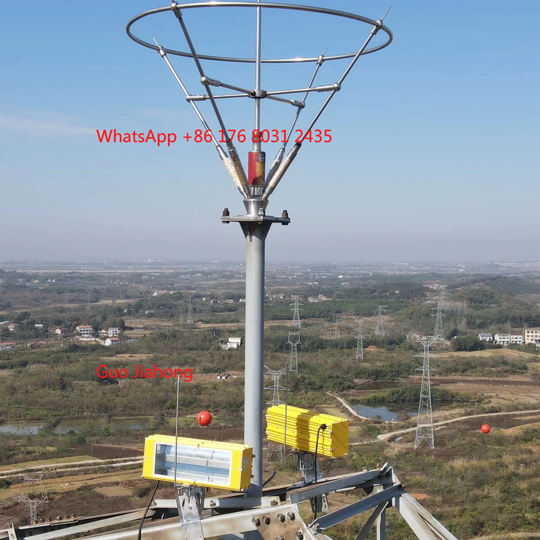 

GPS-controlled Timing to Reduce Light Pollution High Intensity Aviation Obstruction Light Works on Turbines Over 150 Meters Tall
