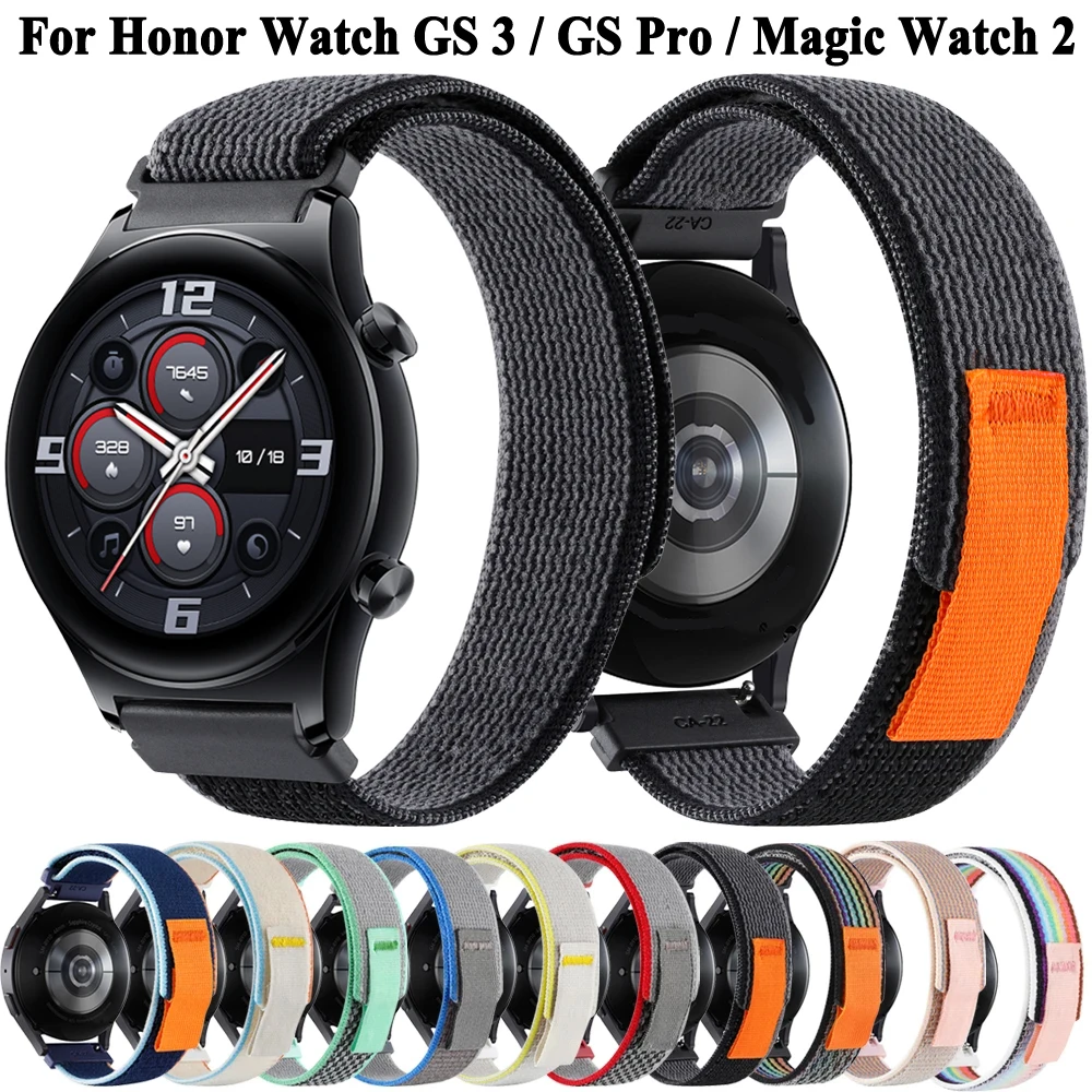 22mm Nylon Strap For Honor Watch GS Pro 3 3i Magic Watch 2 Replacement Bands Bracelet For Honor Watch 4 Pro Smartwatch Wristband