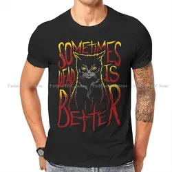 Pet Sematary Movie Stephen King Round Collar TShirt Black Cat Fabric Classic T Shirt Man's Tops New Design