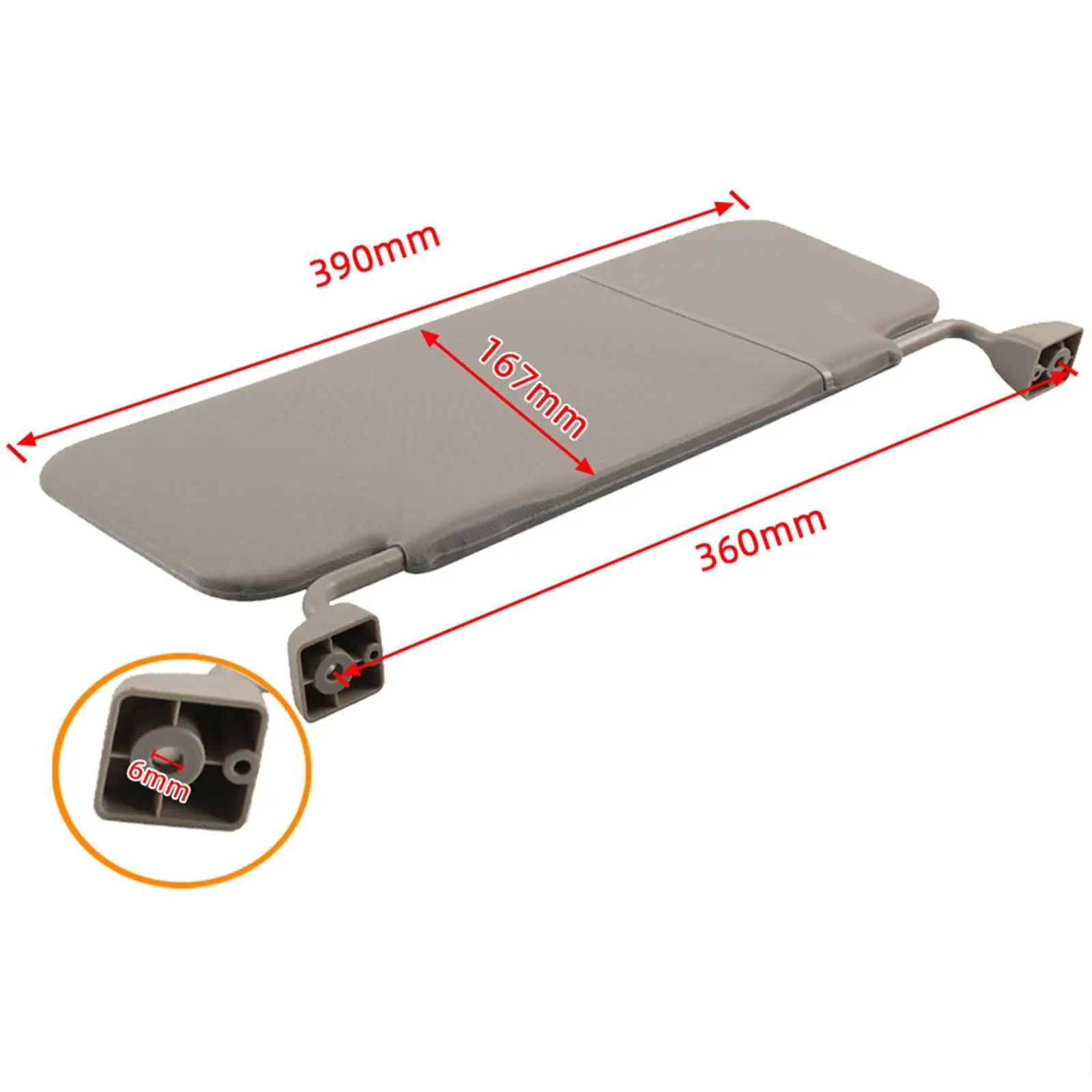 Replacement Sun Visor Shield Gray for Construction Vehicles Professional Good Performance 15x6.5inch Repairing Accessory