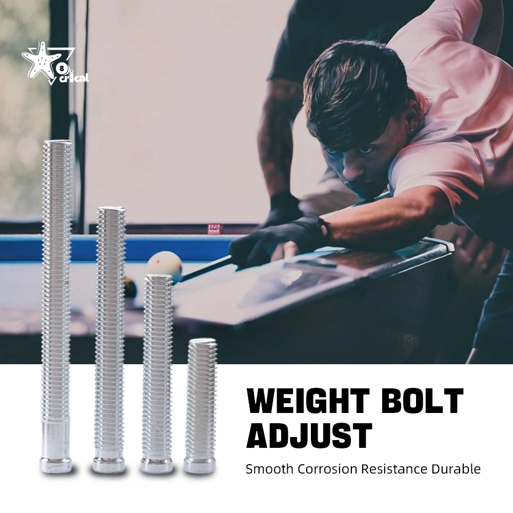 

Crical Weight Bolt Adjust 1.2/1.8/2.5/3OZ 4 Pieces Set of Weight Bolt Adjustable Billiard Accessories