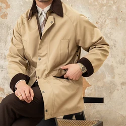 Deer Sanxian Business Retro Outdoor Waist Hunting Wear Windproof Jacket Men's British All-match Waterproof Fashion Jacket