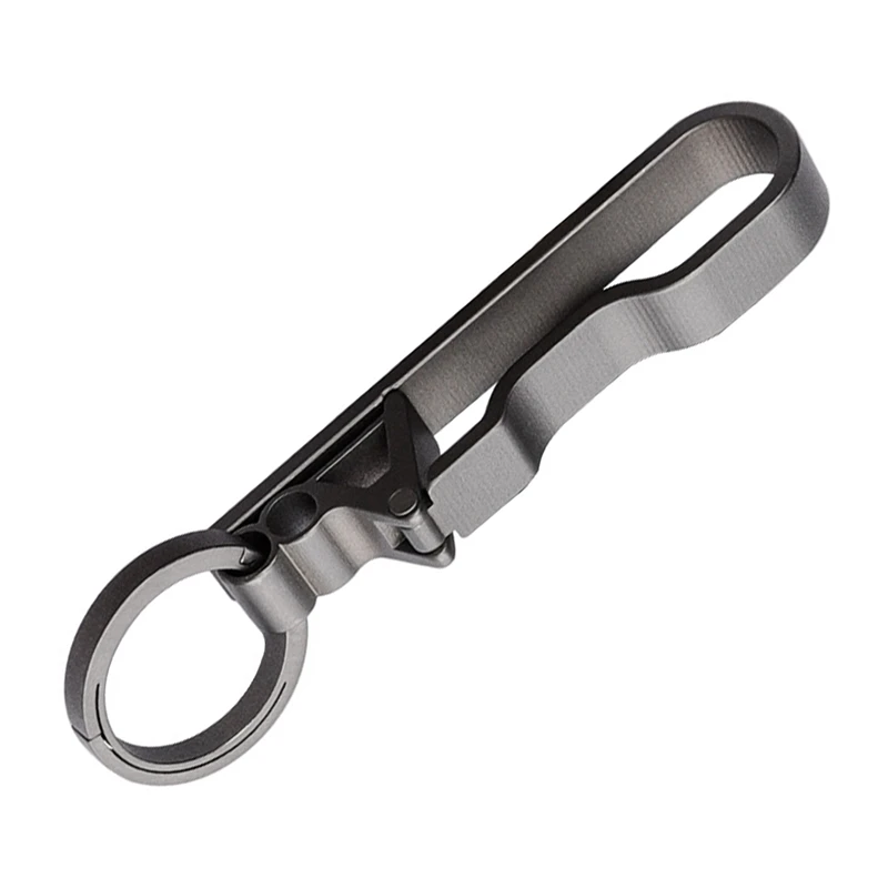 Titanium Belt Buckle Titanium Waist Clip Keychain Accessories Key Ring Holder Outdoor Portable Tools-A73M view 6
