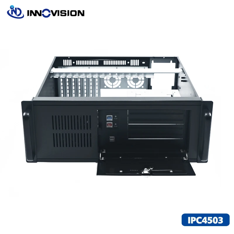 New Economical IPC4503 4U Industrial Server Case OEM logo available 4U rackmount ipc case L450mm Support atx board