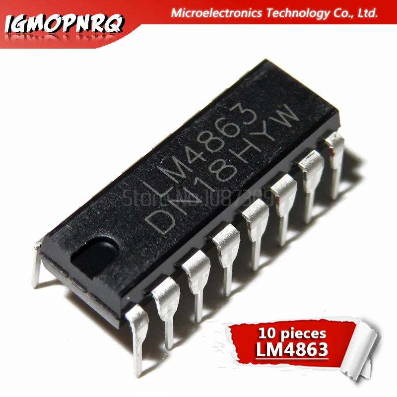 10pcs LM4863D LM4863 DIP-16 Dual Channel o Amplifier new original