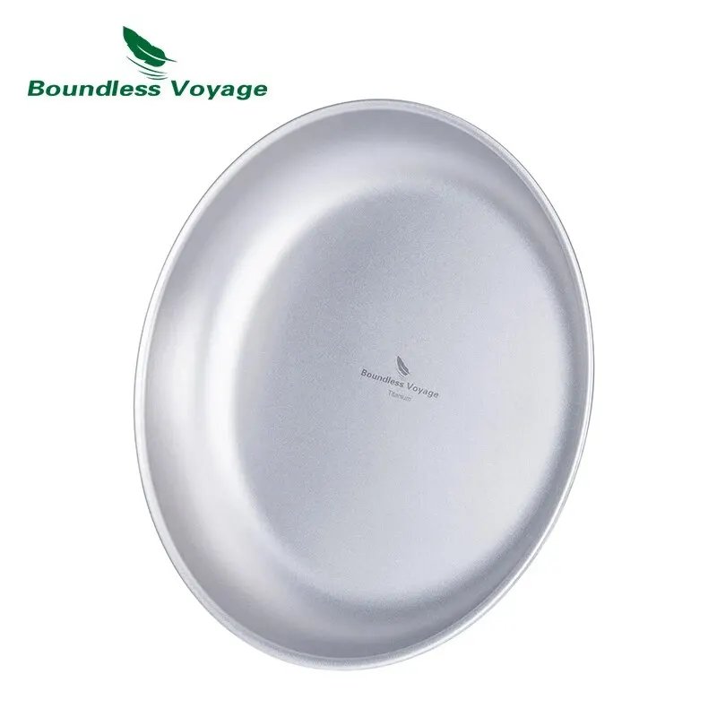 Boundless Voyage Titanium Plate Pasta Salad Dinner Plates Camping Dishes Home Food Tray Hiking Backpacking Dinnerware