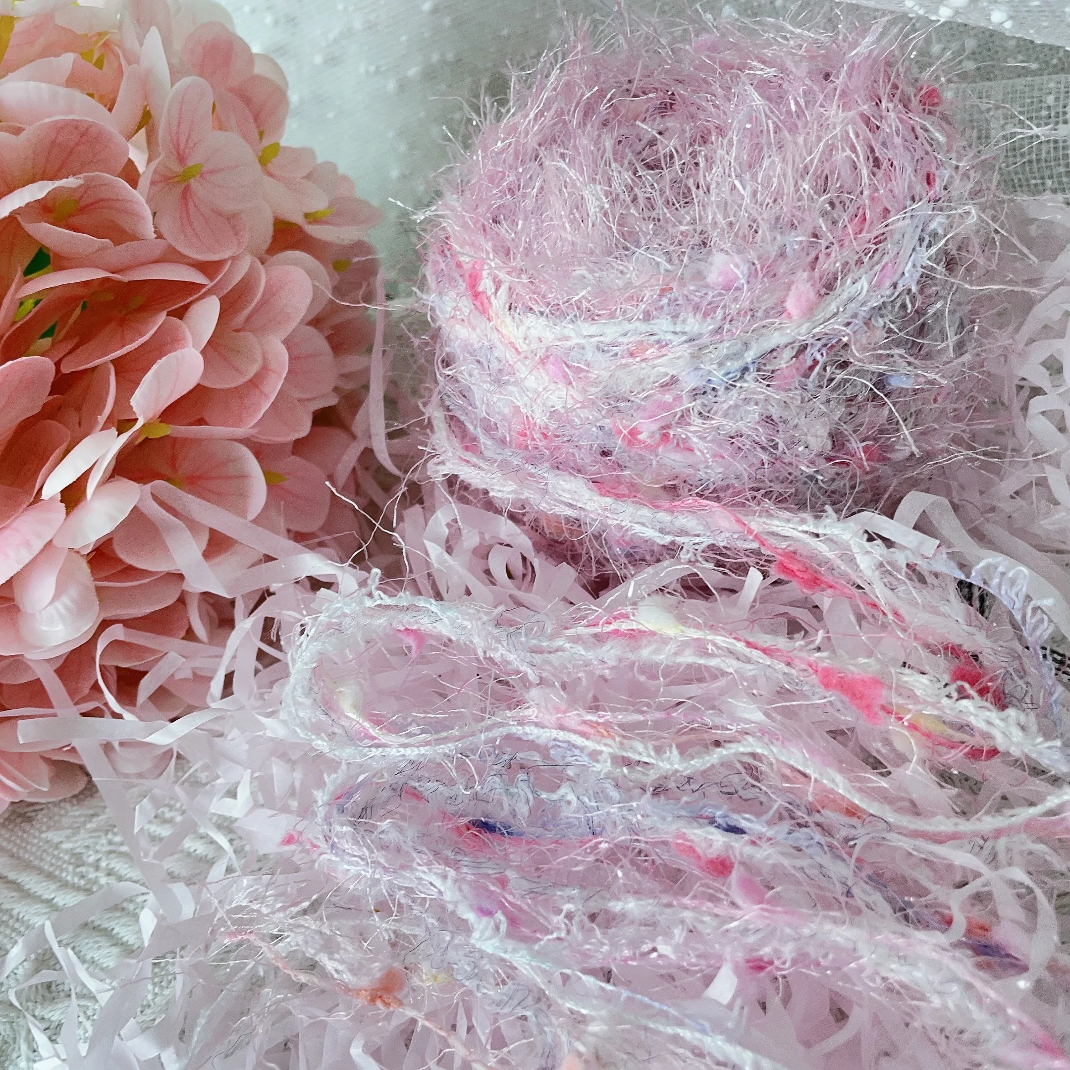 80g Pink Mohair Mixed Yarn for Knitting Bag, Sweater, Scarf, Tie Wire, Cotton Yarn, DIY Gift, Woolen Hook Needles