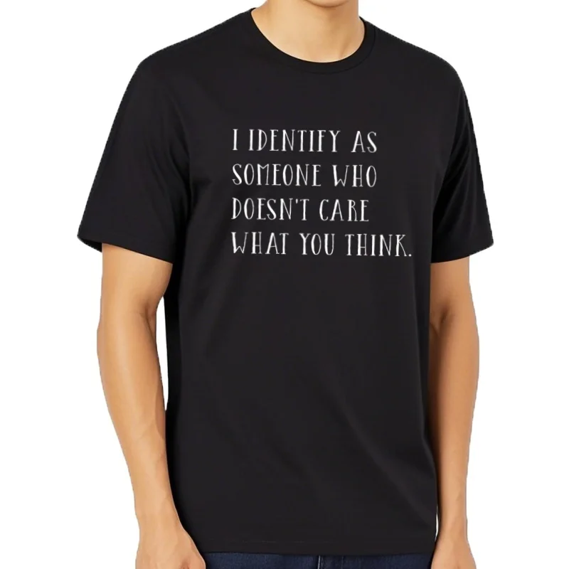 Identificar como alguém Sarcástico Humor Gráfico Novedad Divertida Camiseta Verano 100% Algodón Cuello Redondo Manga Corta