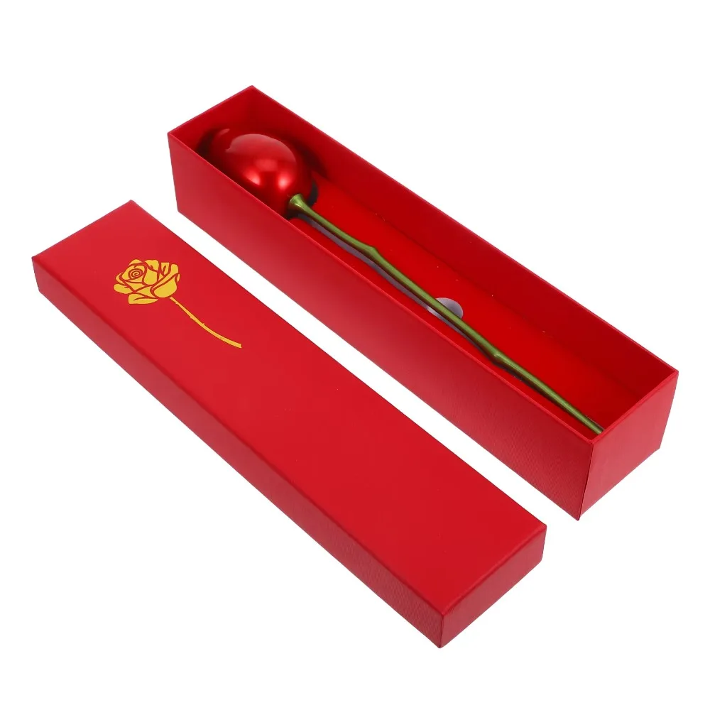 

Romantic Simulation Rose Ring Box Velvet Red Jewelry Storage Box Portable Pendant Packaging Wedding Ring Storage Box