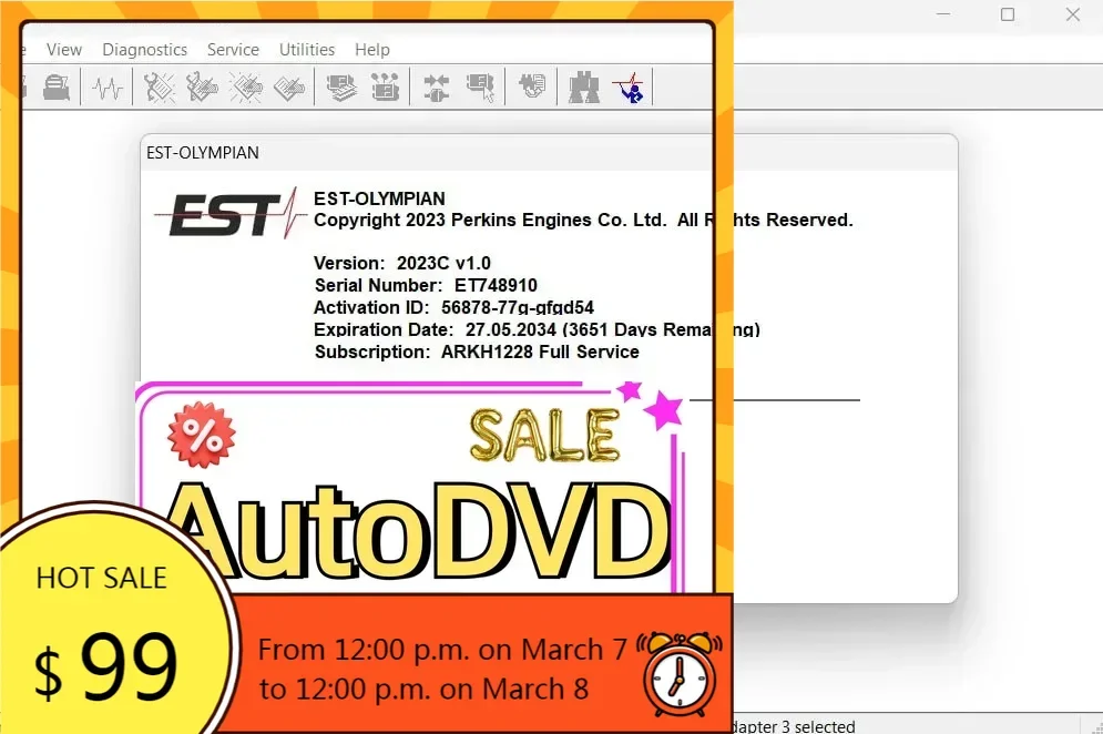 

АвтоDVD Для Perkins Olympian EST 2023C+keygen