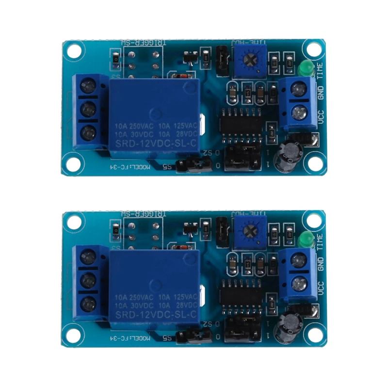 

2X Single Channel Time Delay Relay Module Control Board DC12V FC-32