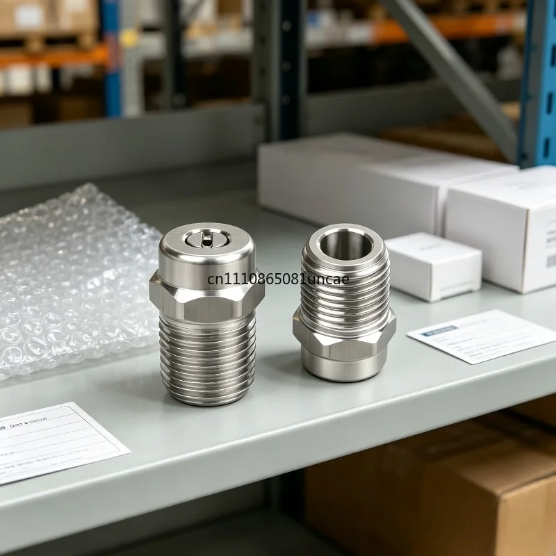 For NPT1/4 Stainless Steel Fan‑Shaped Spray Nozzle High Pressure Washer Ground Cleaning Tip Sanitation Washing Accessory
