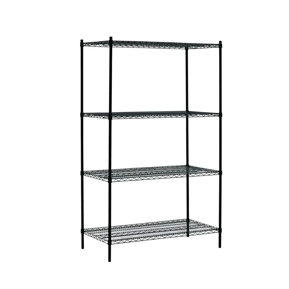 

Wholesale Black Powder Coated Ventilated Commercial Wire Shelves Store Adjustable Shelving