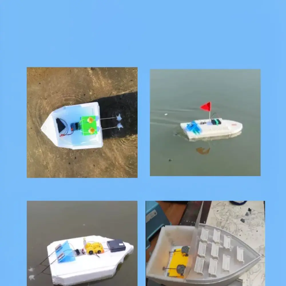 Model Boat Motor Kit Dual Motor Drive Counter Propeller Propulsion System Handmade Craft For DIY Remote Control Ship Building