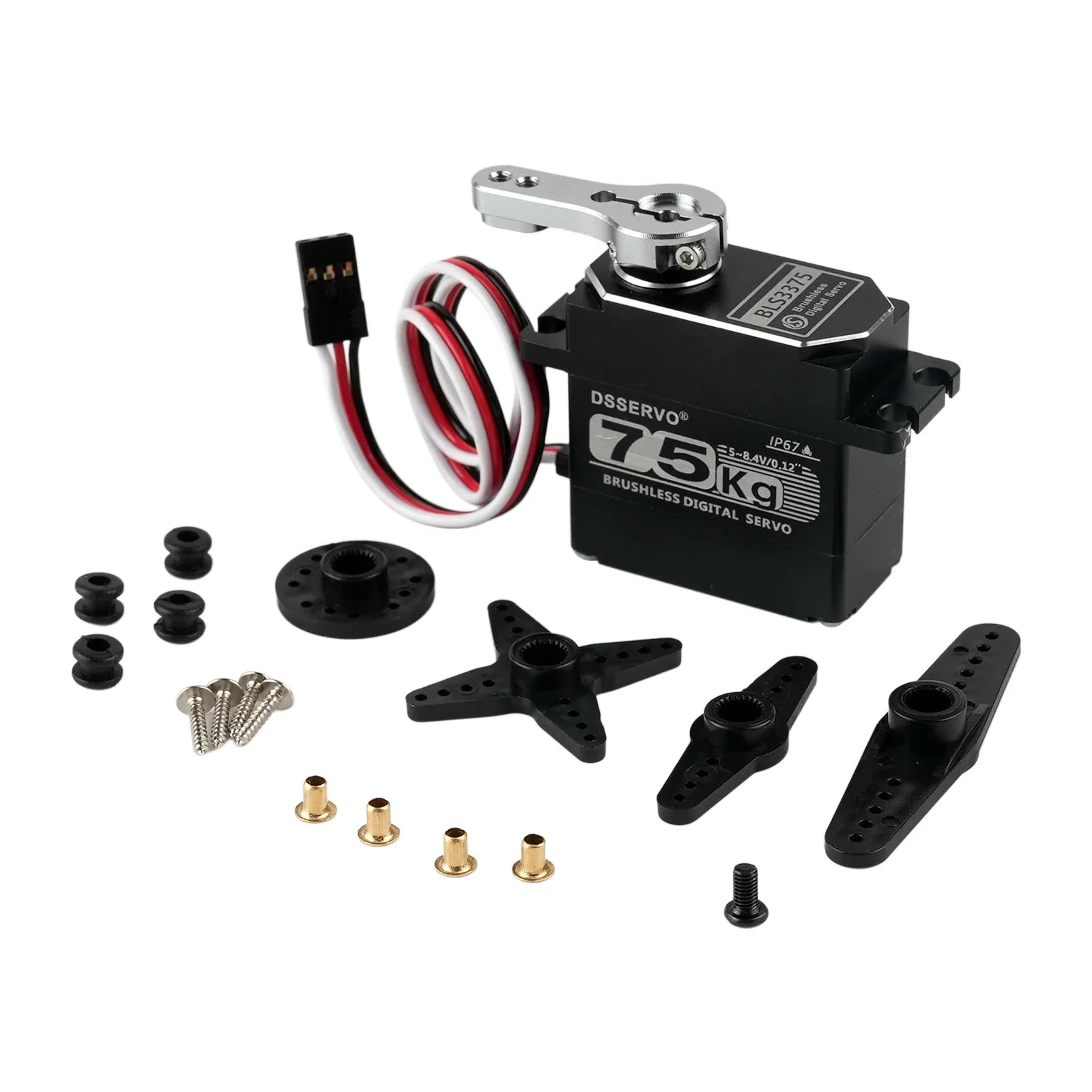 High Torque 75KG All-metal Digital Servo DS3375 Brushless Motor 180°/270° Metal Gear Servos Toys Parts For RC Car Robot Crawler