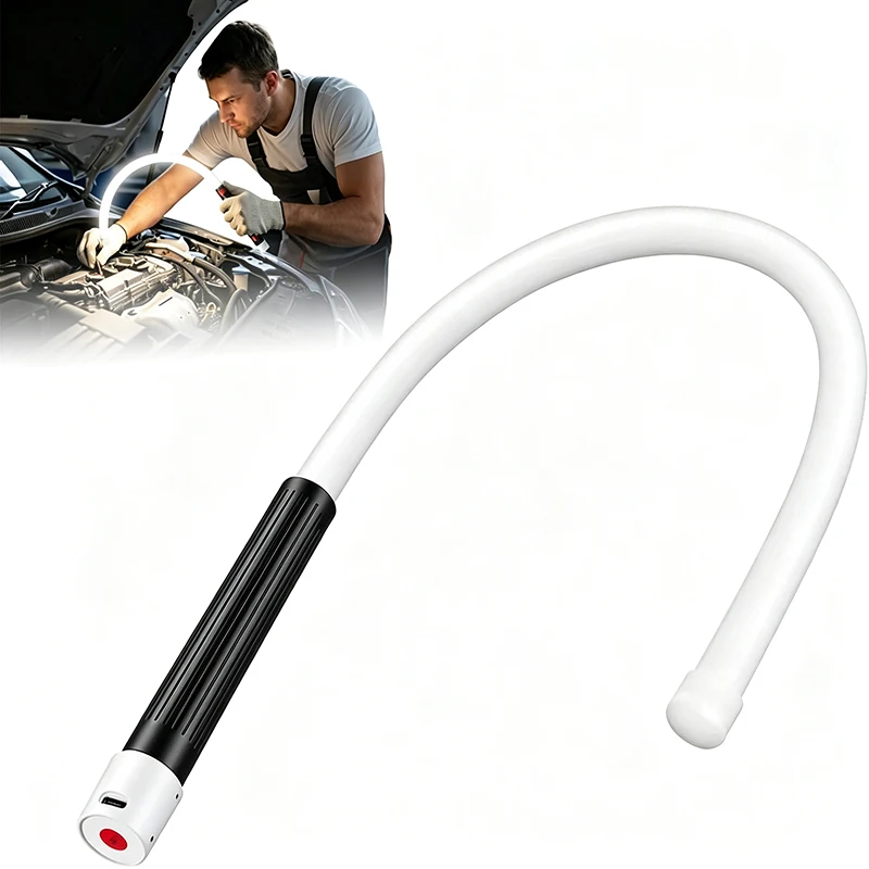 75cm Flexible LED Flashlight Stick Bendable Portable Work Light Adjustable High Lumen Rechargeable Lamp for Mechanic Car Repair