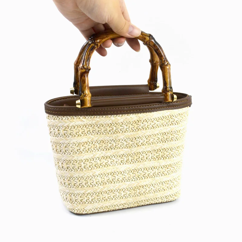 2/4/10Pcs 10.5/12cm Plastic Faux Bamboo Bag Handle for Women Handbags Woven-bag Purse Frame DIY Replace Handles Bags Accessories