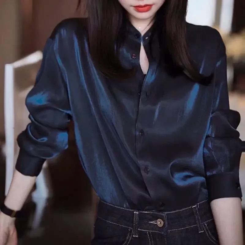 Button Up Shirts & Blouses for Women Crop Reviews Clothes Elegant Crop Korean Chic Novelty 2024 Social Fine Clothing Sales