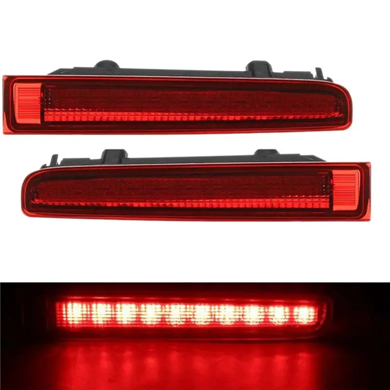 4Pcs Car Third High Brake Light Barn Door Rear Brake Light High Mount Stop Lamp For-Vw T5 T6 Red