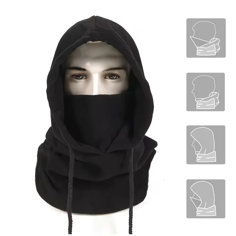 AliExpress NONE Winter Balaclava Face Mask, Windproof Thermal Hooded Scarf for Skiing Cycling Fishing, Cold Weather Sports Gear, Christmas Gift
