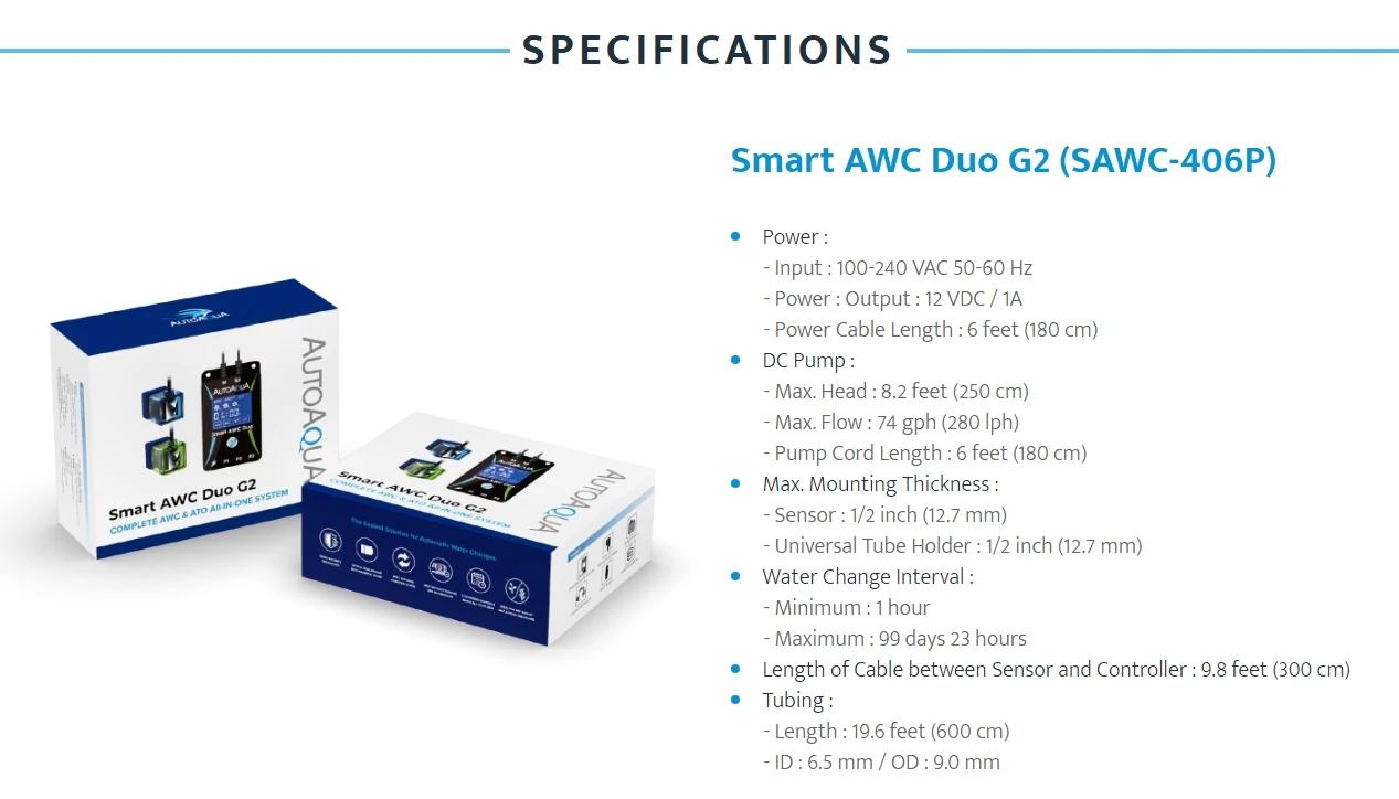 AUTOAQUA SAWC-406P AWC Duo G2 Auto Water Changer & ATO All-In-One