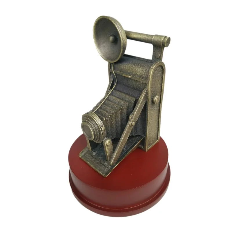 Custom Antique Vintage Camera Trophy Home Decoration Metal Crafts Award Souvenir Model Aluminum Business Gift