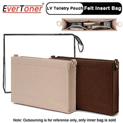 Evertoner para lv toiletry pouch 19 26 bolsa bolsa sentiu inserção organizador maquiagem bolsa de viagem interior bolsa cosméticos sacos forro base