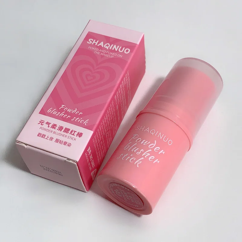 Velours mat lisse Blush bâton longue durée faible Saturation effet de maquillage naturel mat rose abricot visage Rouge Contour maquillage