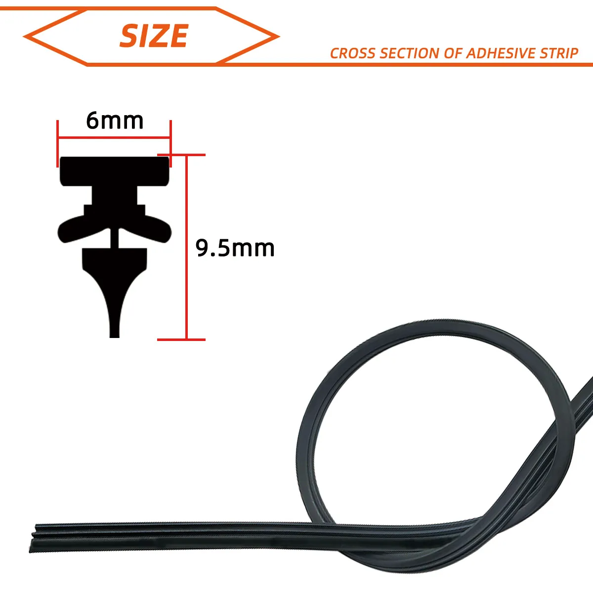 35cm To 80cm Car Wiper Rubber Refill Blade Soft Insert Strip DIY Can Be Cut Windshield Wiper Replacement Parts  26\