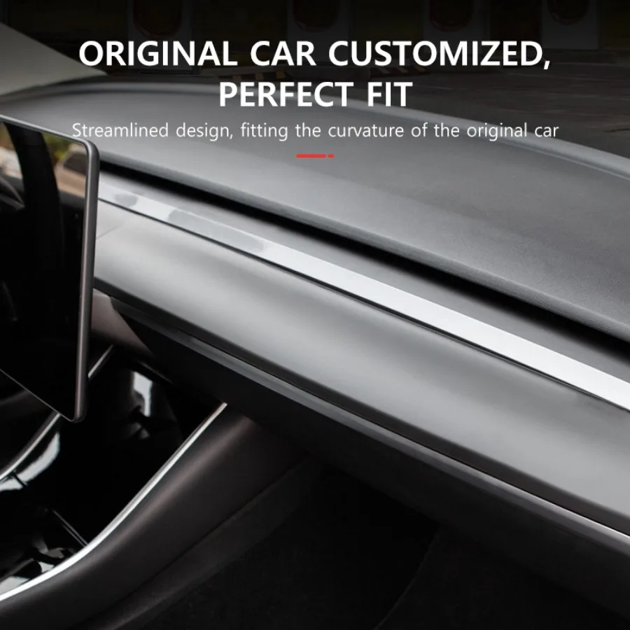 Console centrale Trim Decor Cover per Tesla Model 3 Y 21-23 Cruscotto Pannello Avvolgente Porta Laterale Sovrapposizione ABS Interni in fibra di