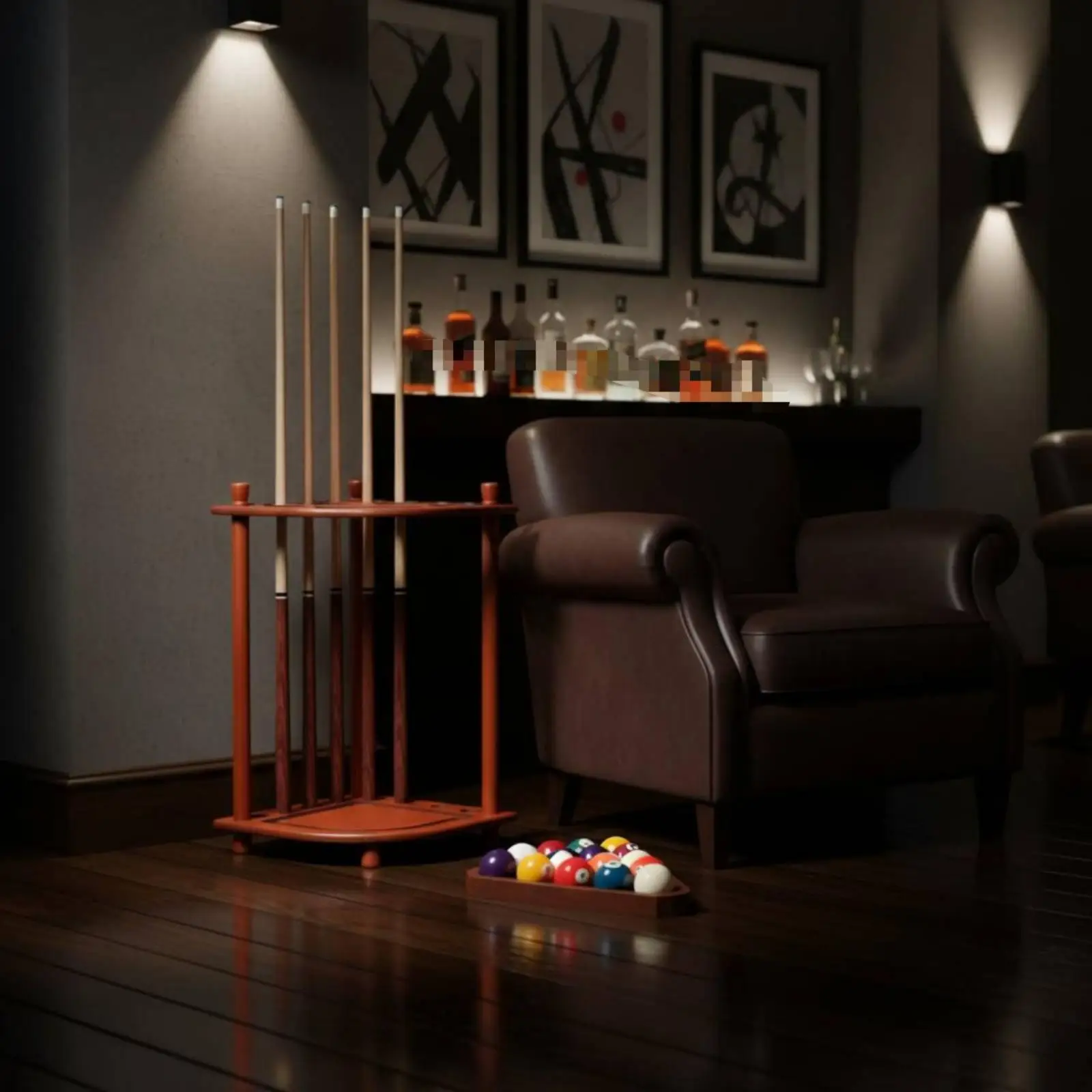 billiards-floor-cue-rack-sturdy-8-cue-holder-organizer-wood-pool-stand-for-club-and-sports-rooms