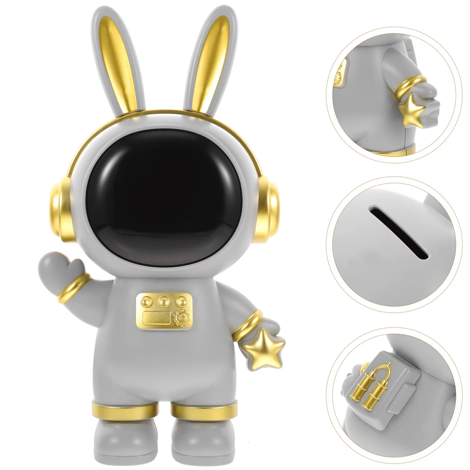 Skarbonka Królik Kosmiczny Kreskówkowy Króliczek Pojemnik na Pieniądze dla Dzieci Urocza Skarbonka Dekoracja Królik Skarbonka Dekoracja Króliczek