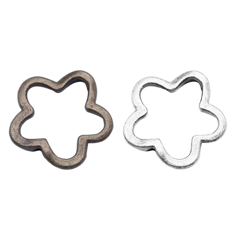 Small Holes Flower Charm Bead Hollow Flower Charm Beads Set For Jewelry Making Drop Shipping