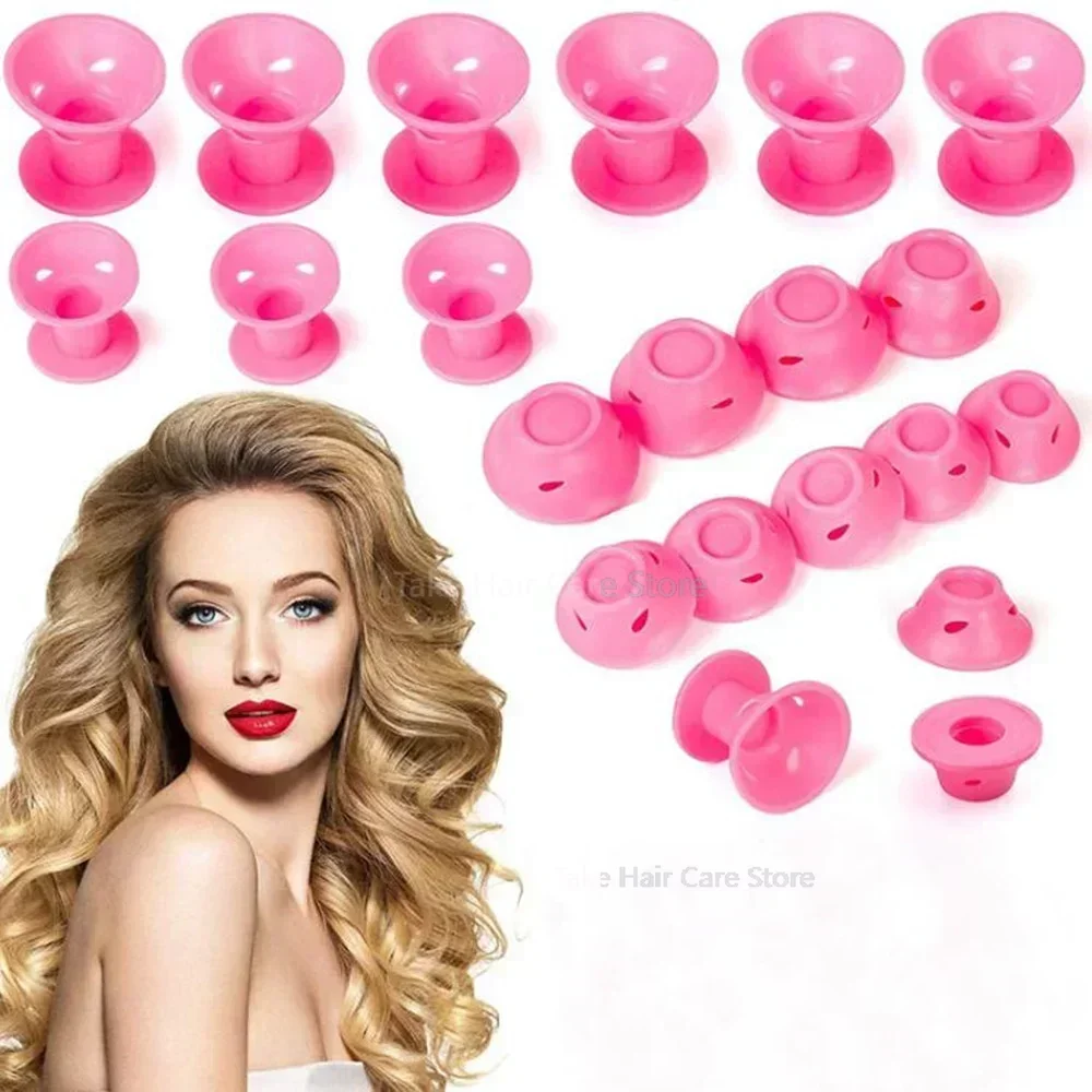 10pcs Heatless Hair Curlers No Heat Hair Rollers Soft Silicone Curls Sleeping Lazy Curling Rods Wave Formers Hair Styling Tools