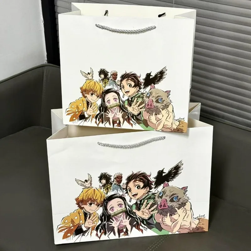 

New Demon Slayer: Kimetsu no Yaiba kawaii anime gift bag cartoon Tanjiro Yadouzi exquisite oversized portable gift packaging bag