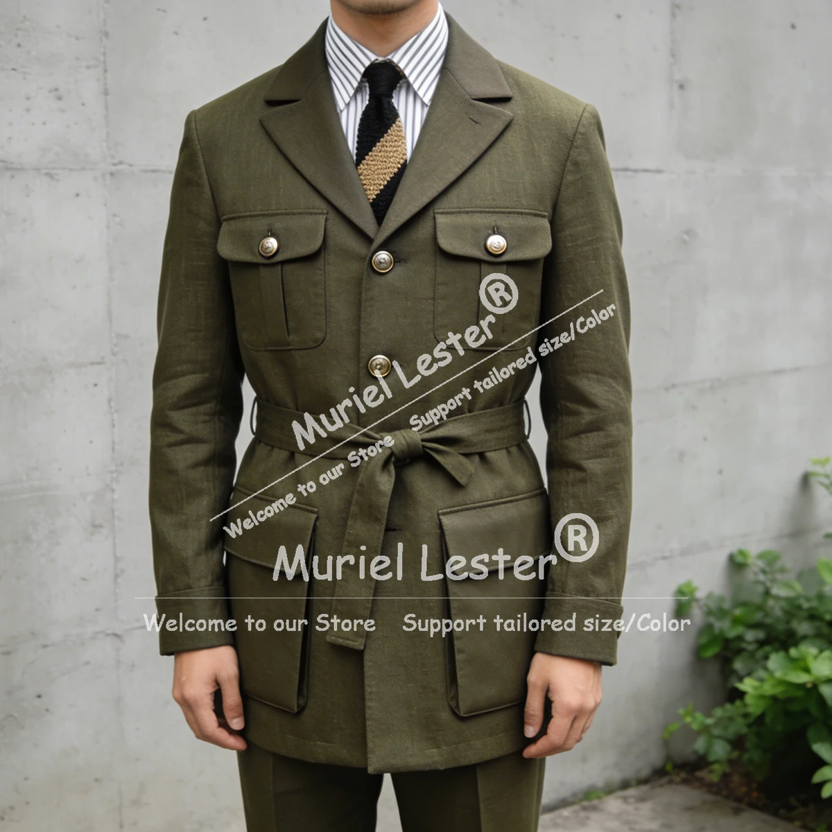 

Классический деловой костюм для мужчин: однобортный пиджак и брюки, комплект из 2 предметов, пиджак и брюки в стиле сафари, смокинг для жениха, индивидуальный пошив