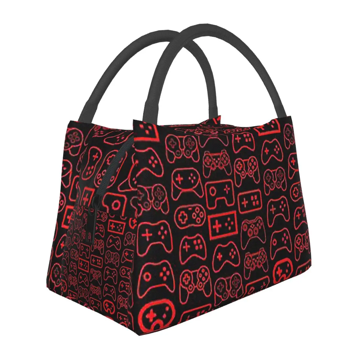 Gaming Controllers Red - Black Variant Lunch Bags Bento Box Portable Lunch Tote Picnic Bags Thermal Bag for Woman Girl Work