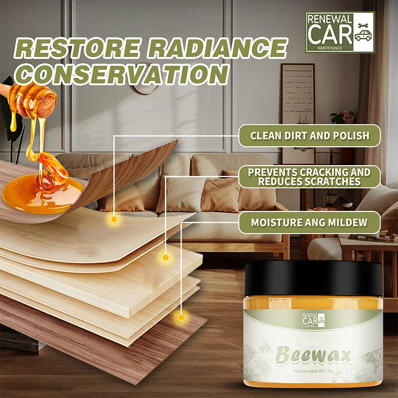 Автомобильный пчелиный воск - 100% натуральный, для салона автомобиля и деревянных поверхностей дома. Очищает, польскую, защищает, восстанавливает блеск. Простота в использовании