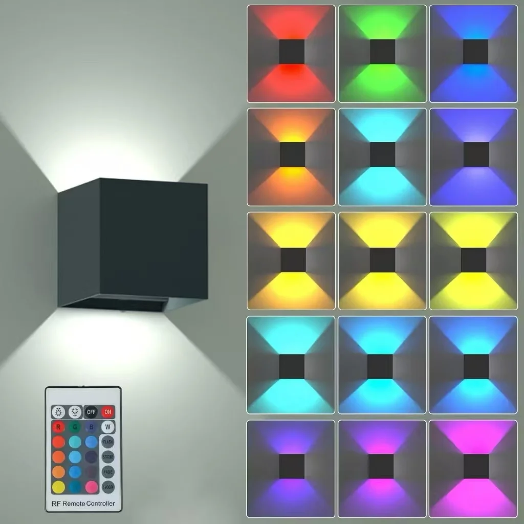 RGB remote control LED wall light 3W modern indoor color light wall light up and down wall light