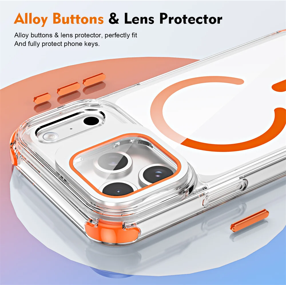 Luxuriöse Handyhülle mit magnetischem Ständer für iPhone 18 Pro Max 17 Air 16 15 14 13 12 11, Glas-Kameraschutz – Detail 9