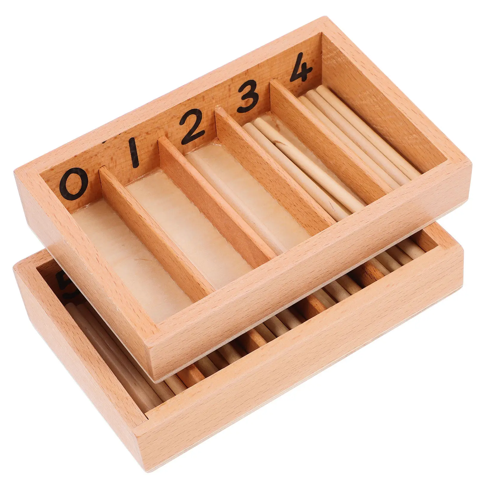 

Набор для развития счета: палочки Монтессори и крокетные палки в коробке для детей