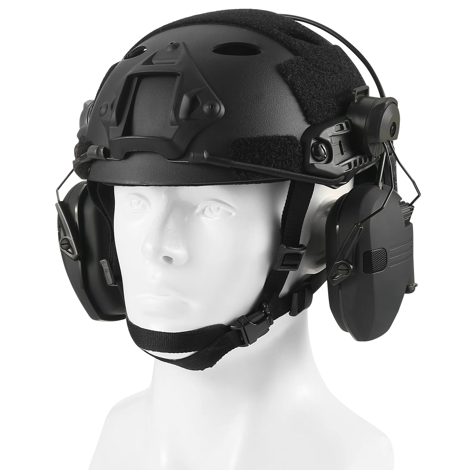 New DIY Tactical Headset Hunting Shooting Noise Cancelling Headphones for FAST Helmet Wendy M-LOK ARC Headset image 4