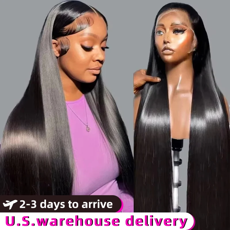 

HD 360 Full Lace Wig Human Hair Pre plucked HD Lace Wig 13x6 Human Hair Wigs 36 inch Bone Straight Lace Frontal Wig For Women