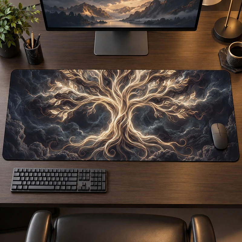Mouse Pad Golden Tree of Life Gaming XL HD Large New Mousepad XXL Mouse Mat Soft Office Office Accessories Mouse Mats Mice Pad