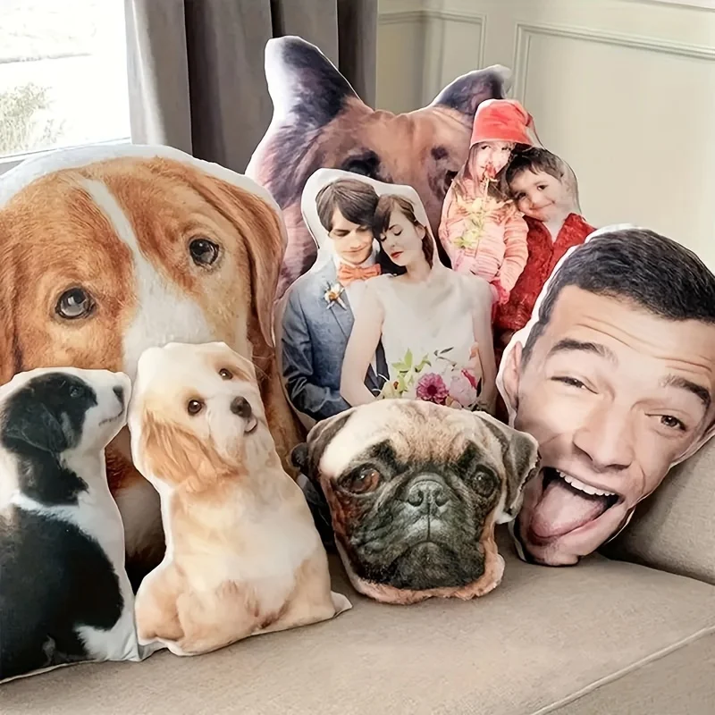 [Custom Photo] Customize Your Pet's Exclusive Pillow Cushion. Personalized Pet Pillow Cushion Toy, Soft PP. Custom Pet Dog/cat