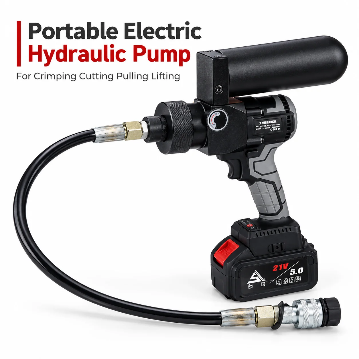 AOLIVIYAa 70MPa Mini Electric Hydraulic Pump High Pressure Handheld Portable Power Unit For Crimping Cutting Pulling Lifting