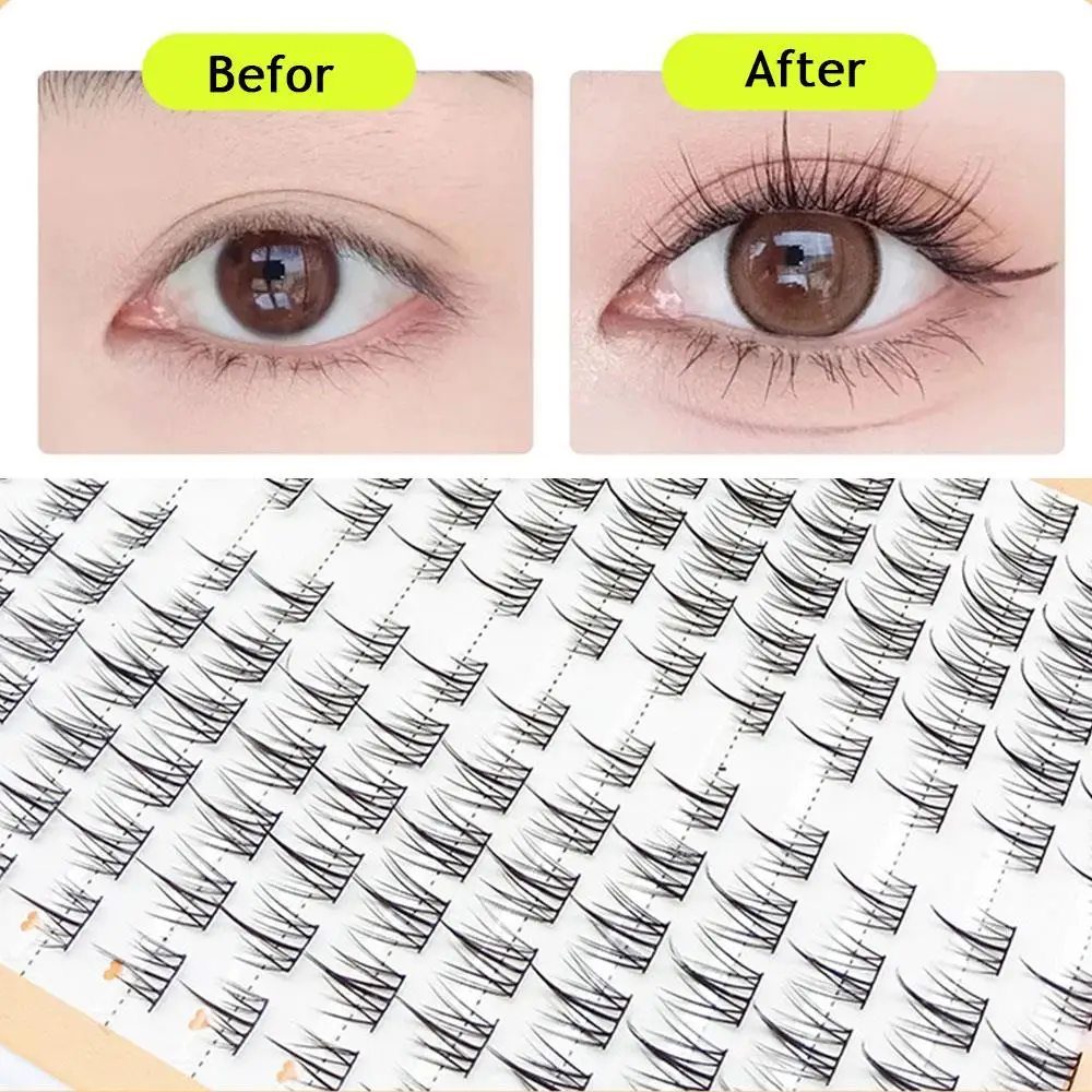 32 rangées/384 grappes segmentées sans colle faux cils grande capacité cils paresseux Extension de cils individuelle outils de maquillage
