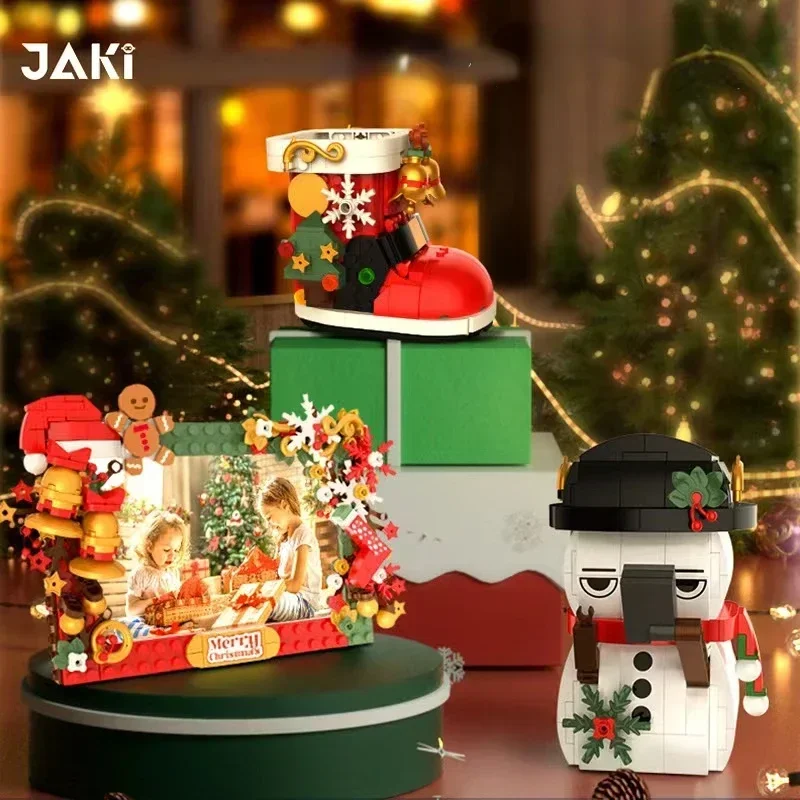 JAKI Blocks Kids Building Toys Puzzle Christmas Tree Mirror Photo Frame  Earring Storage Rack Girls Holiday Gift 5107- 5111 5116