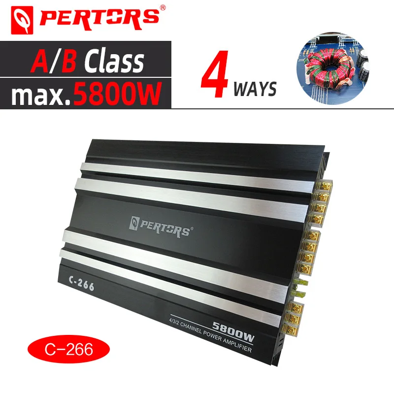 

Car Audio Amplifier 4channel Amplifier AB Class QPERTORS C-266 Four Channel Amplifer