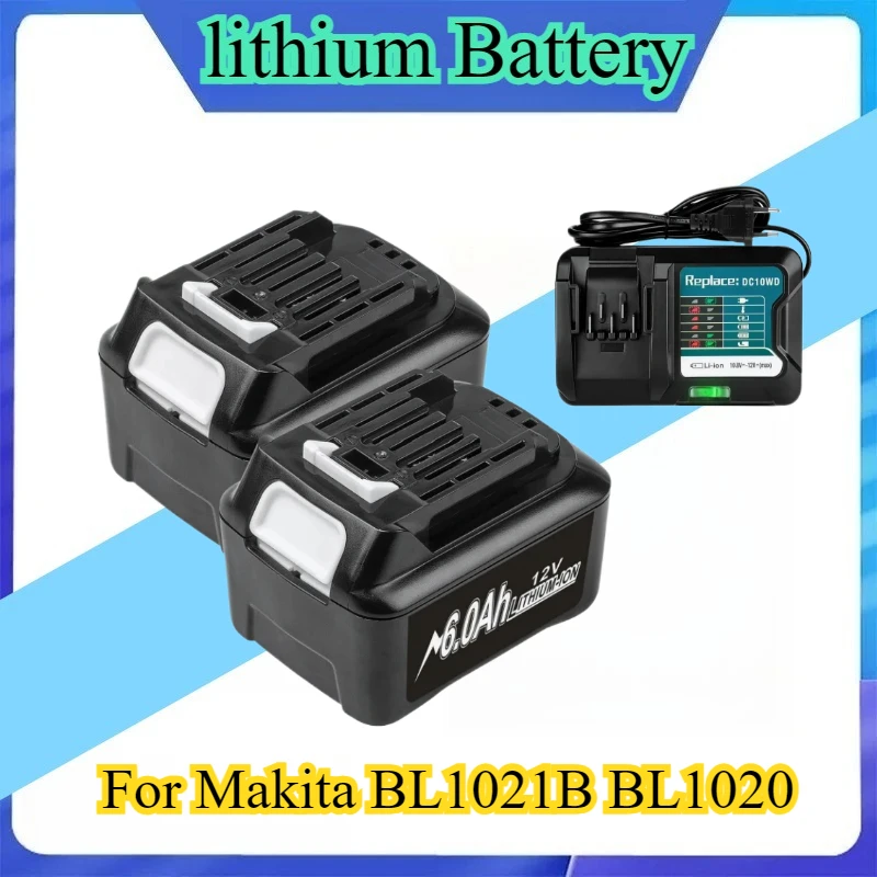 

12V Lithium Battery For Makita BL1021B BL1020 Rechargeable Battery Replacement BL1016 BL1015 BL104 DF331D Power Tools Batteries